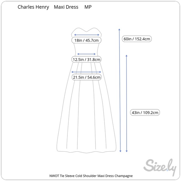 Charles Henry NWOT Cold Shoulder Dainty Dotted Print Maxi Dress Medium Petite - Picture 8 of 8